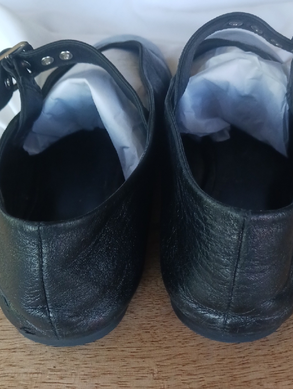 COS Black Mary Janes Silver Metal Buckle Strap Closure Gently Used Sz 39=8-8.5 - Picture 5 of 7